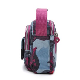 tuokener Ladies Cross body Bag Nylon Small Waterproof Womens Messenger Bags Travel Bag Shoulder bag with Multi-Pocket for Women(light blue)