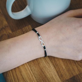 Philip Jones Sterling Silver Corded Infinity Bracelet