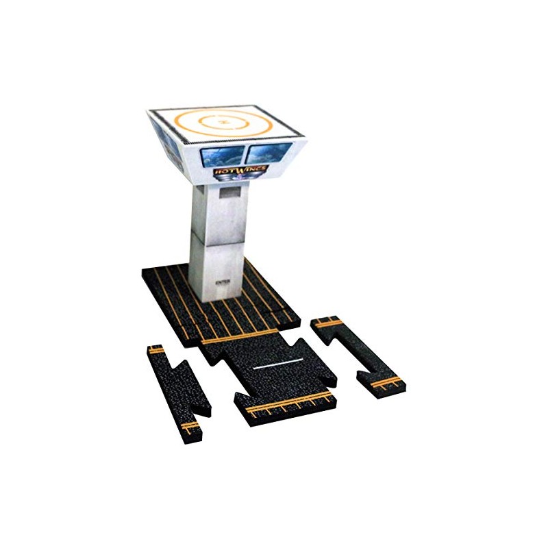 Hot Wings Control Tower with Connectible Runway Die Cast Model