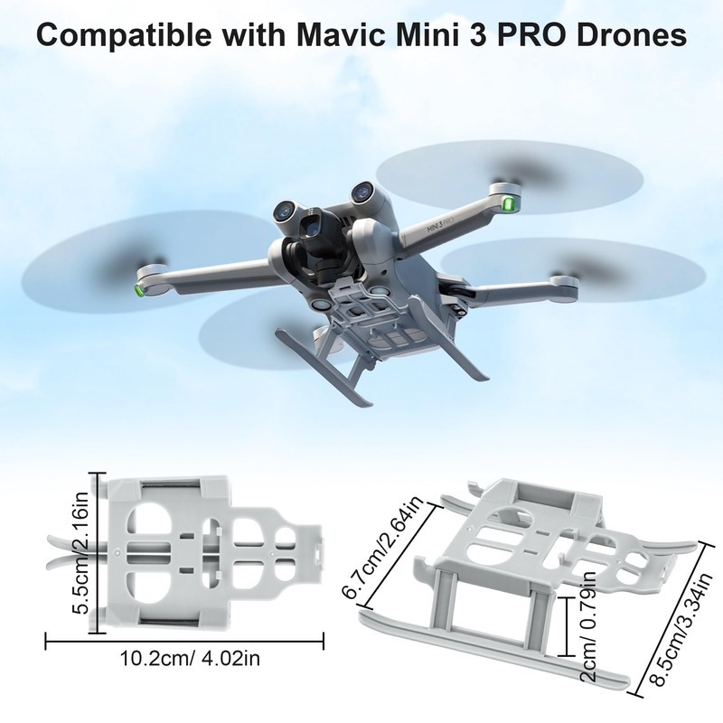 Landing Gear Foldable Compatible with DJI Mini 3 Pro Drone