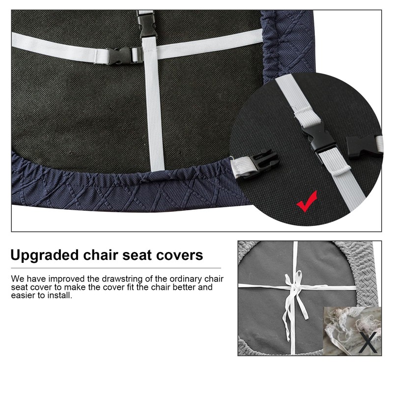 Genina Waterproof Seat Covers for Dining Room Chairs Covers Dining