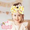 RUIOMII 2Pcs Easter Baby Headband Bows, Soft Adjustable Nylon Baby