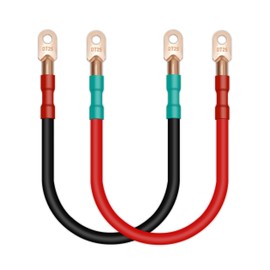 Gopayia Golf Cart Battery Cables 4 AWG 12in for EZGO TXT 1994-UP 36V/48V 4 Gauge Pure Copper Wire