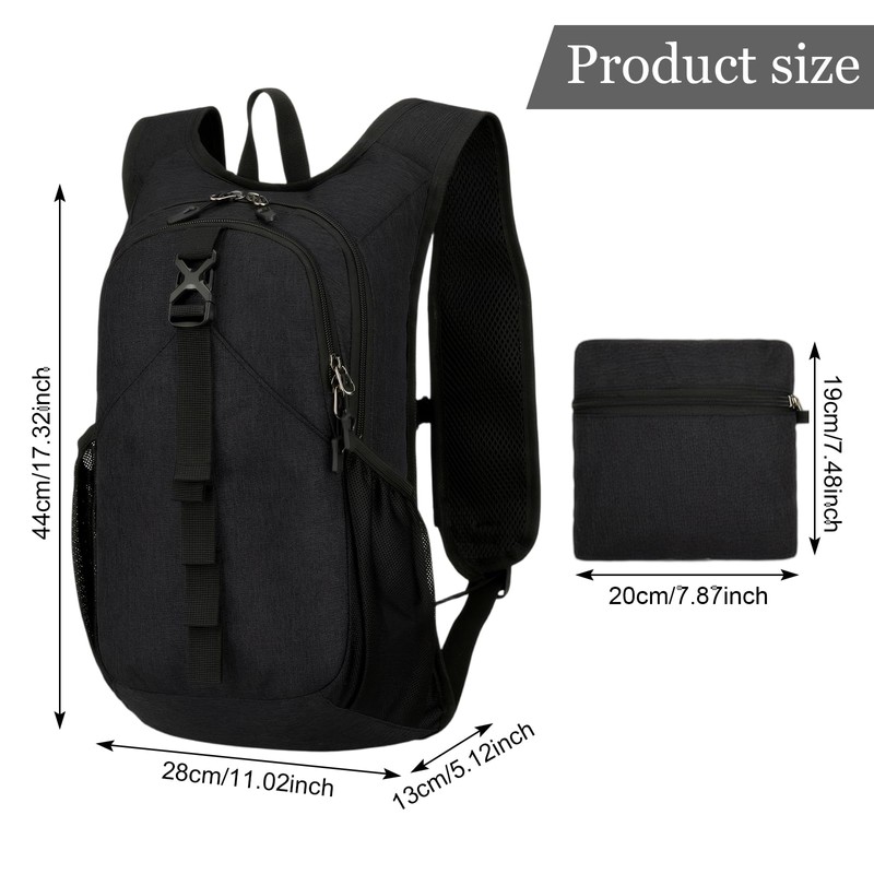 Hiking Backpack 20 L, Small Daypack, Foldable Backpack, Lightweight Travel