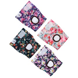 CuteBone Washable Female Dog Diapers 4 Pack Reusable Doggie Heat Diapers for Period FMG03L