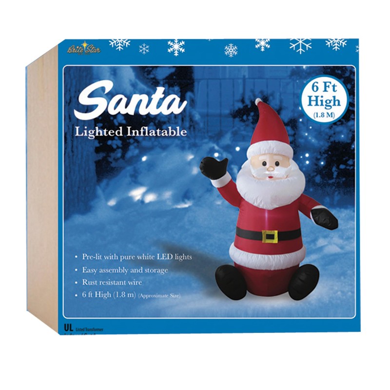 Brite Star Inflatables 6 Ft Single Lighted Airblown, 6ft, Sitting