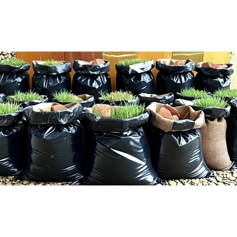EQUIP247UK - BLACK Heavy Duty Rubble Sacks/Bags Builders 20"X 30"