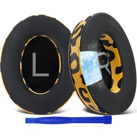 SOULWIT Cooling Gel Ear Pads Cushions Replacement for Bose QuietComfort 45 (QC45)/QuietComfort SE (QC SE)/Quiet Comfort Wireless Over-Ear Headphones, Earpads with Ice Silk Fabric - Tiger Stripes
