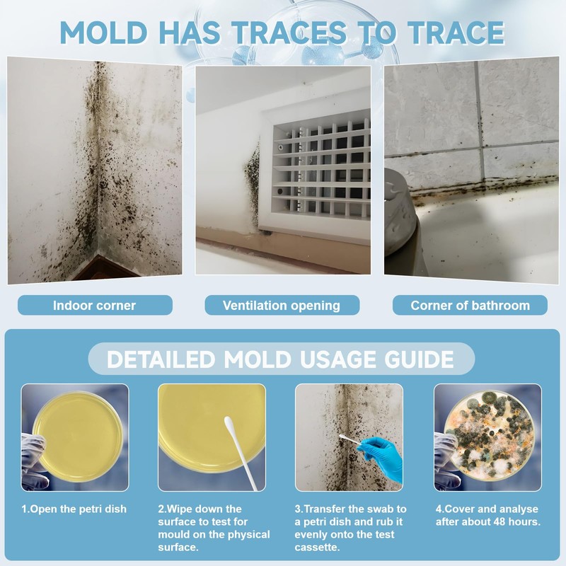 Mold Test Kit for Home,Mold Test Kit with 10 Indoor