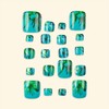 Summer Press On Toe Nails Blue Fake Toenails Square False