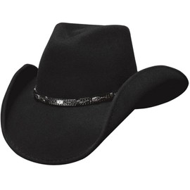 Montecarlo Bullhide Hats - Wild Horse - Wool Felt Western Cowboy Hat - Black (XLarge)