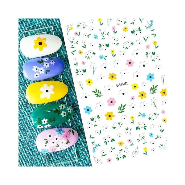 Generic Flower Branch Leaf Nail Sticker Rabbit Bird Swallow Rose