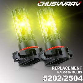 CHUSYYRAY For Jeep Wrangler 2010-2021 2PC Golden Yellow 5202 LED Fog Light Bulbs Lamp 80W