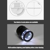 10X Loupe Measuring Magnifier 6LED Illuminated Jewelry Magnifying Glass USB