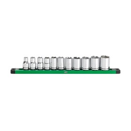 SK Tools USA 1/2" Drive, 11 Piece, 6 Point SAE, Standard Chrome Socket Set