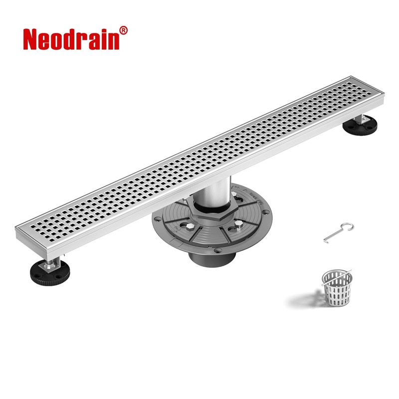 Neodrain 18-Inch Brushed Linear Shower Drain,Stainless Steel Linear Drain with
