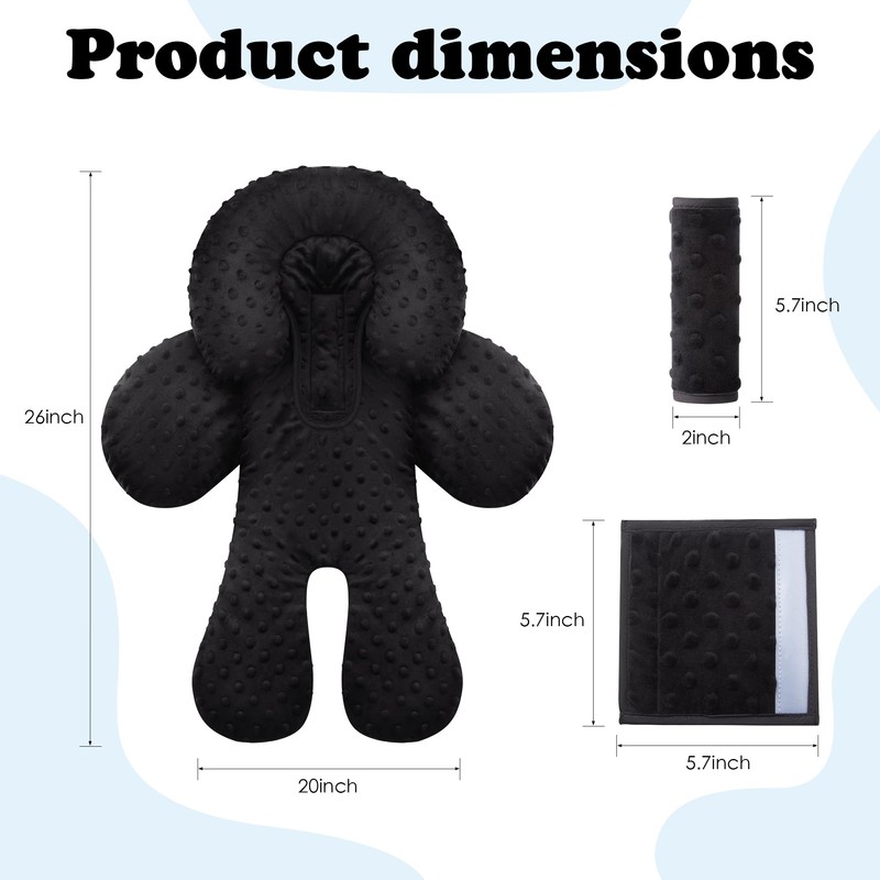 Pro Goleem Infant Car Seat Insert, Baby Head Neck Body