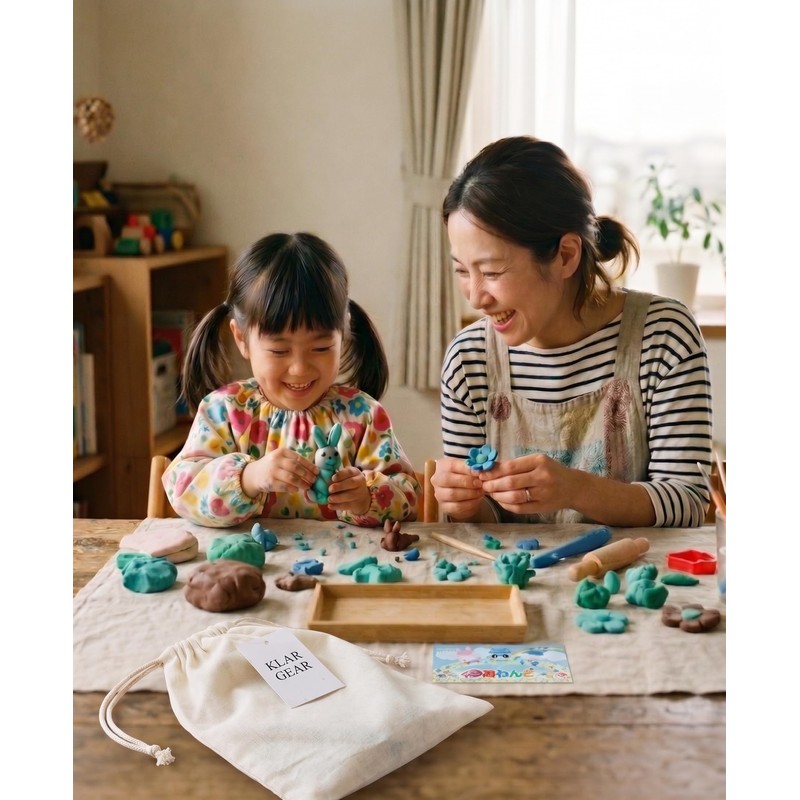 KLAR GEAR Educational Clay 4 Piece Set with Drawstring Bag