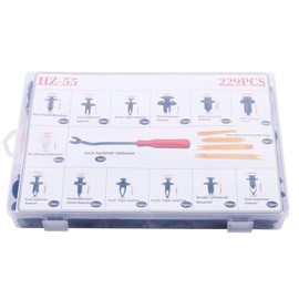 JOIUYOLJ 229PCS Automotive Bumper Replacement Kit Assortment - 13 Sizes of Nylon Bumper Fender Rivets - Removal Fasteners Remover - Universal to Most Cars