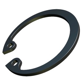 50 mm Seegerring, Internal Retaining Ring C-Clips, Heavy Duty Circlips Made of Carbon Steel with Black Phosphating, DIN 472 Rotor Clip Holder with Grip Holes (Pack of 5)