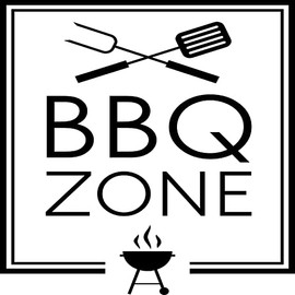 BBQ Zone Barbecue Summer Vinyl Decal Sticker for Car/Window/Wall/Laptop (Black Matt)