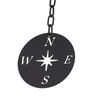 3-Tone Wind Chimes with Compass Iron Triangle Decor for Indoor