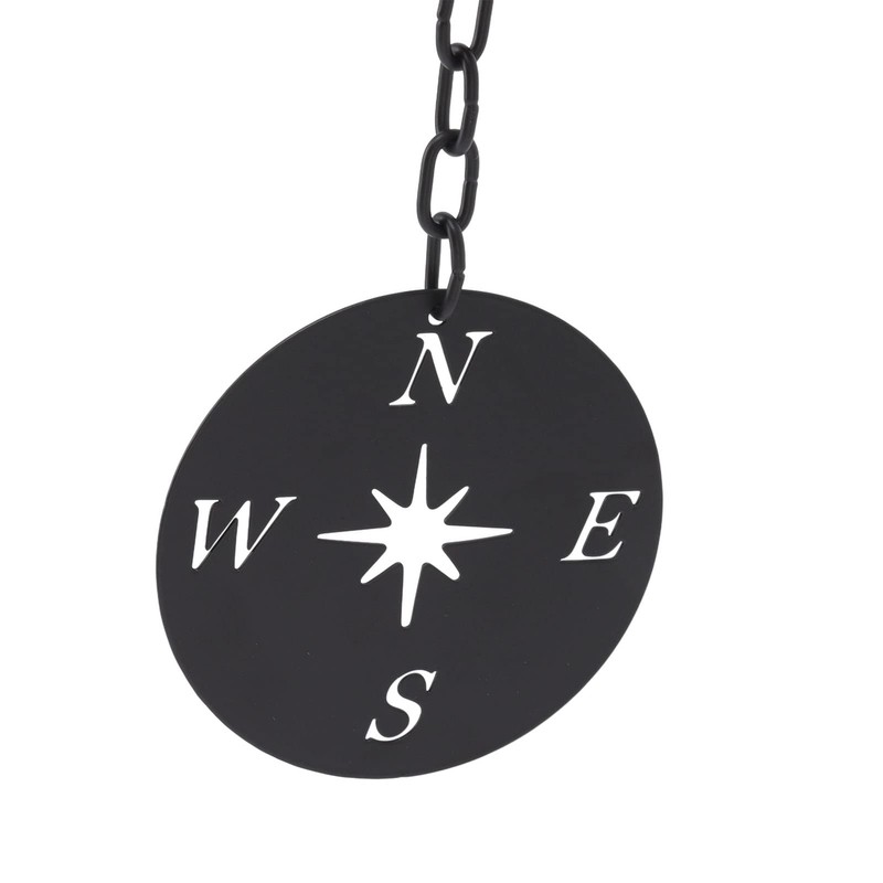 3-Tone Wind Chimes with Compass Iron Triangle Decor for Indoor