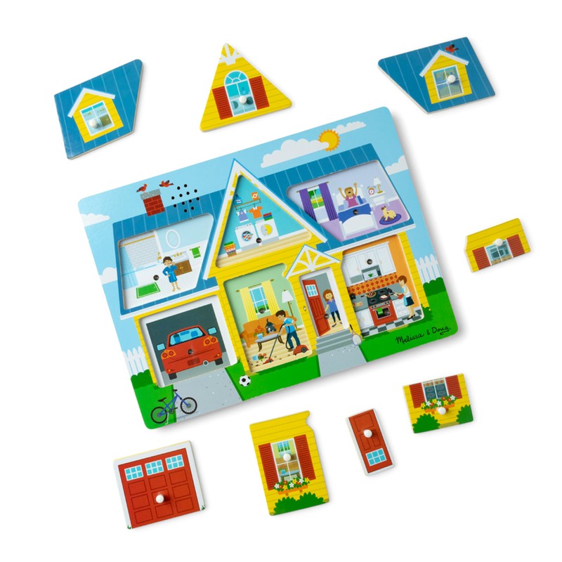 Melissa & Doug Around The House Sound Puzzle - Wooden