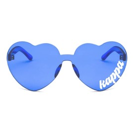 Sorority Shop Kappa Kappa Gamma Sunglasses — Heart Shaped Sunglasses printed with KKG Logo, Greek Sorority Sunglass for Big Little Sorority Gifts