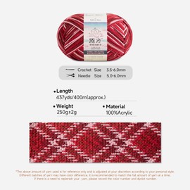 Magic Cube Scarf Yarn- 2x250g/874yards- Houndstooth Charcoal
