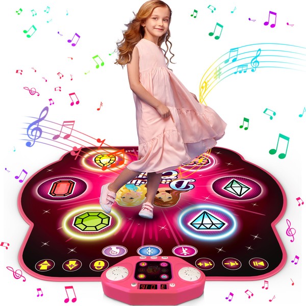 Dance Mat Toys for 3-12 Year Old Girls, 6-Button Kids