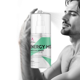 Atika ENERGY MIST Tonico Facial para Deportistas y Atletas | Hidratación Instantánea con Ácido Hialurónico y Niacinamida | Rehidrata tu Piel y Calma la Irritación Post-Ejercicio | Skin Care.