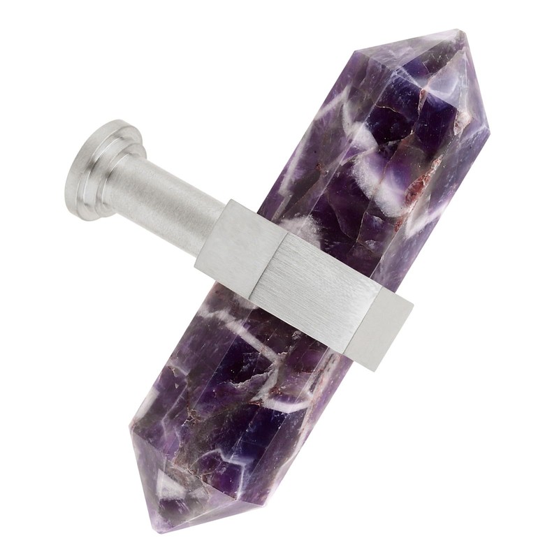 moonsix Pack of 4 Double Pointed Hexagonal Drawer Handles Silver