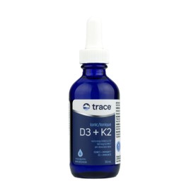 Trace Minerals Trace Minerals | Liquid Ionic Vitamin D3 + K2 | 125 mcg (5,000 IU) D3, 100 mcg K2 | Concentrated Dietary Supplement | 2 fl oz. 296 Servings