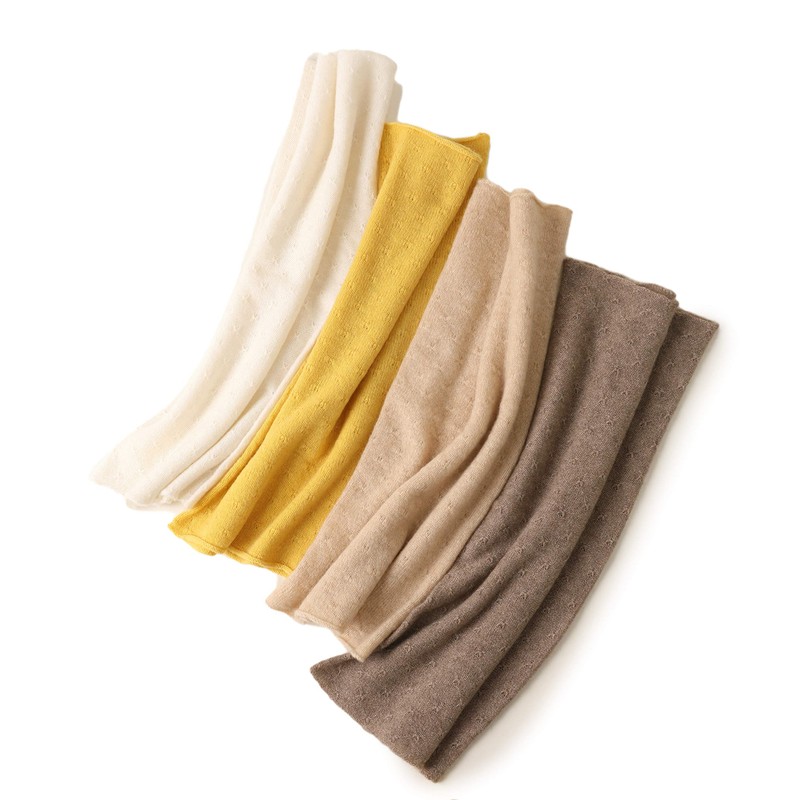 prettystern Loop Scarf 100% Cashmere Wool Plain Knitted Cashmere Scarf