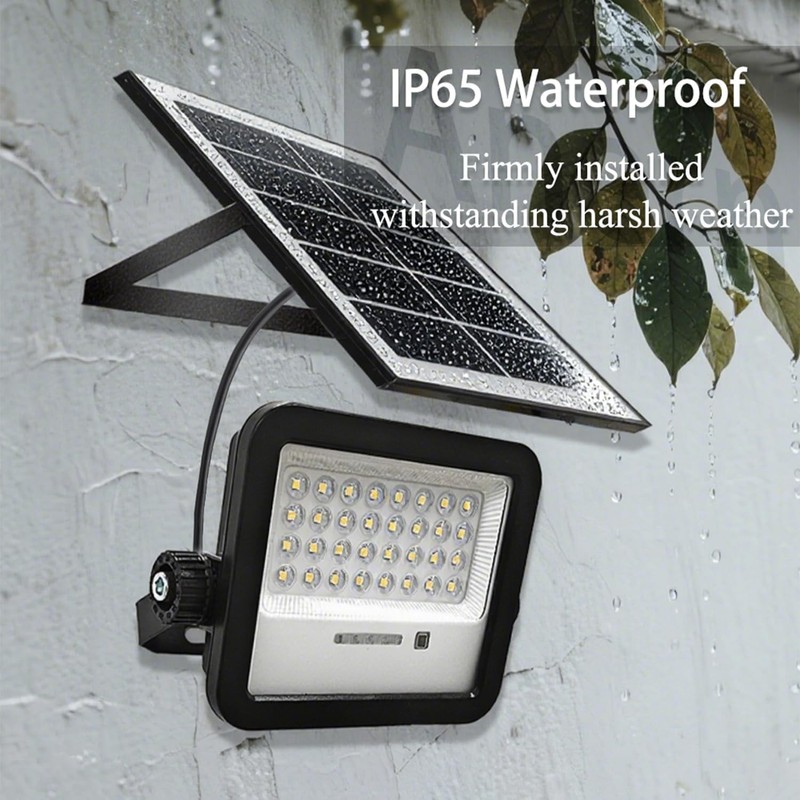 Anern Outdoor Solar Flood Light, 2 Pack 6500K Bright White
