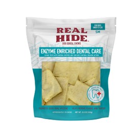 Real Hide | Enzyme Enriched Dental Care Dog Chews | Dog Dental Chews | Small | Aprox. 30 Chews