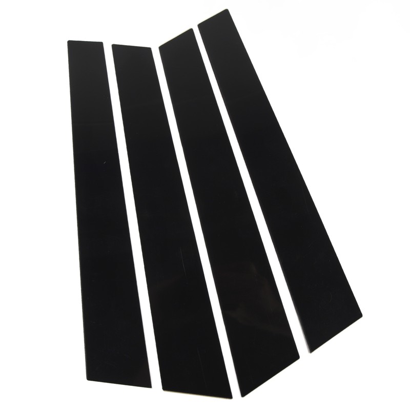 4pcs Window Pillar Post Trim Anti Scratch Glossy Black B