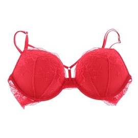 Victoria's Secret Bombshell Add 2 Cups Strappy Front Bra (Red, 32C)