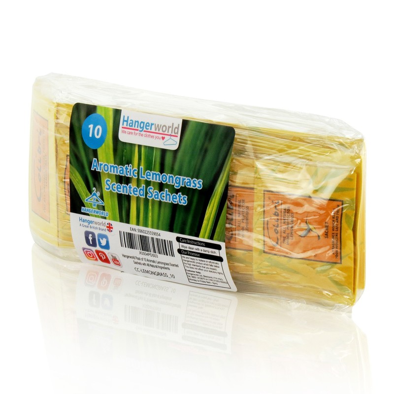 HANGERWORLD 10 Colibri Lemongrass Drawer Sachets Woolen Protector