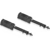 Poppstar - 2x Audio Jack Adapter (3.5mm socket to 6.3mm