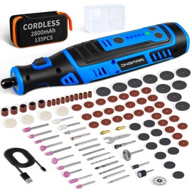 2800mAh Cordless Rotary Tool Kit Engraving Pen 8V Dog Nail Grinder with 132pcs Accessories, 30000RPM 5Speed Multi Power Carving Tool Mini Drill with Bag for Polishing Cutting Sanding Drilling DIY Gift