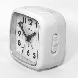 Atlanta Radio Alarm Clock Analogue with Light Snooze Easy to Read Numbers - 1837/0 (White)