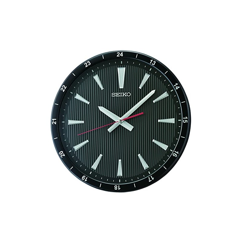 Seiko 14 Inch Kao Wall Clock, Black