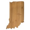 Totally Bamboo Indiana State Shaped Bamboo Serving and Cutting Board