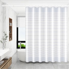 IVOMENT Cortina de baño,180 cm x 180 cm Cortina para baño con Ganchos,Cortina de Plástico Impermeable y Antibacteriano,paca y Antimoho Fácil de Instalar,para Hogar,Dormitorio,Hotel,Moteles y Camping