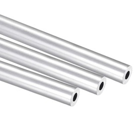 TA-VIGOR 3Pcs 6063 Aluminum Round Tube, 12mm OD 5mm ID 300mm Length Metal Seamless Straight Tubing Aluminum Pipe for Home Furnishing, Machinery, DIY Handicraft