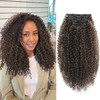 Curly Clip in Hair Extensions for Black Women 6PCS Protein