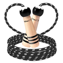 Catsobat Jump Rope, Elementary School Students, Toddlers, Adults, Juniors, Rope Adjustable, Original Limited Color, Black