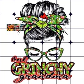 Handmade Sublimation Print Christmas Mama Messy Bun Ready to Press Heat Transfer